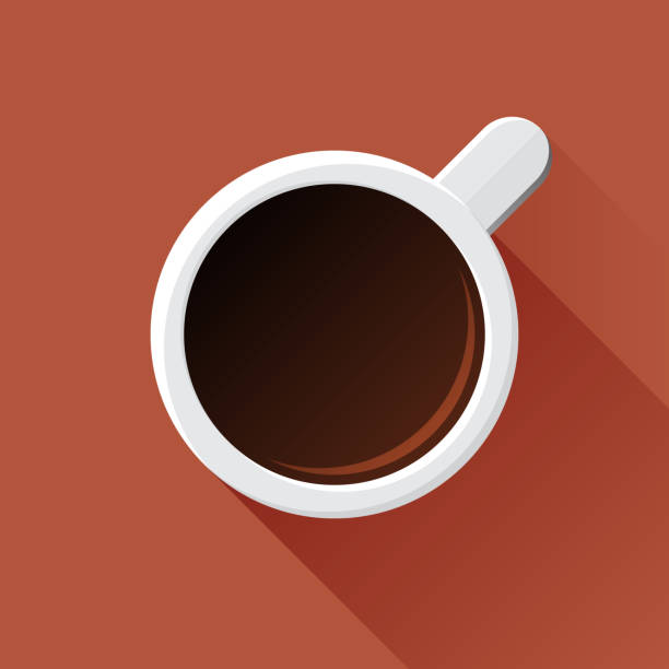 Coffee mug Coffee, caramel or chocolate brown background illustrations stock illustrations