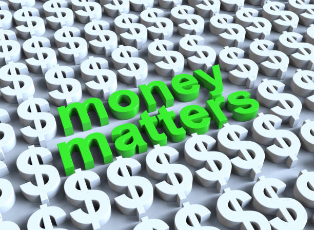 Money Matters Words Dollar Sign Currency Background