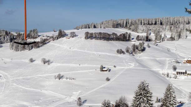 스키 리조트 "todtnauberg" 가장 유명한 중 하나는 검은 숲에. - cross country skiing black forest germany winter 뉴스 사진 이미지