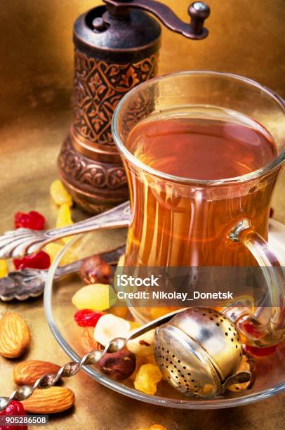 Tea In Arab Style Stock Photo - Download Image Now - Almond, Arab Culture, Arabic Style