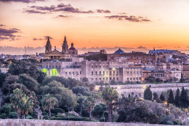 istock Valletta, Malta: aerial view from city walls 905293466