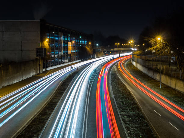 istock car traffic at night in neu-ulm, germany 905295914