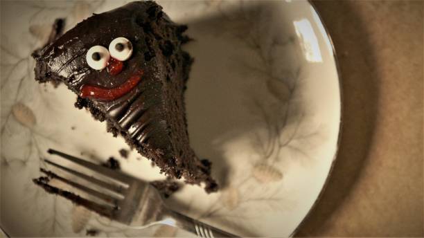 istock Happy Slice of Chocolate Cake 905296396