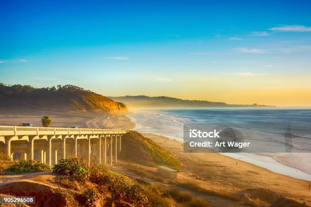Pacific Coast Highway 101 In Del Mar Stock Photo - Download Image Now - San Diego, California, Beach