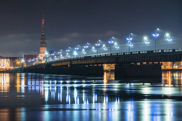 The Stone bridge across Daugava river.