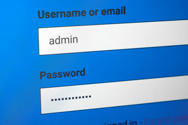 istock Filled login and hidden by dots password at login screen on the website 905301106