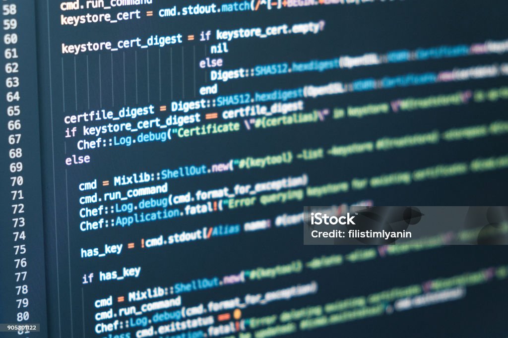 Software Developer Programming Code Abstract Computer Script Stock ...