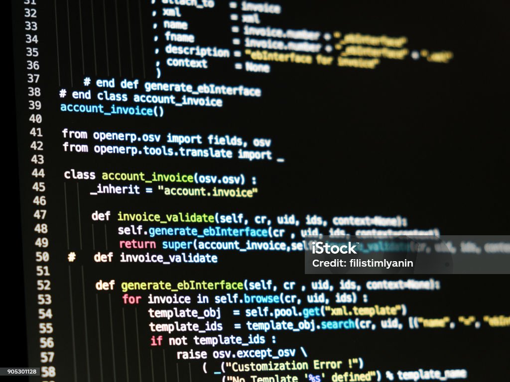 Software Developer Programming Code Abstract Computer Script Stock ...