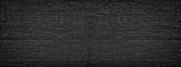 istock panorama of black brick wall for site caps as background 905303936