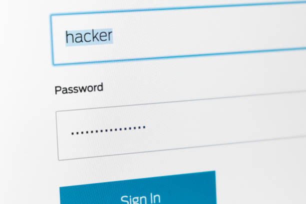 istock Filled login and hidden by dots password at login screen on the website 905304296