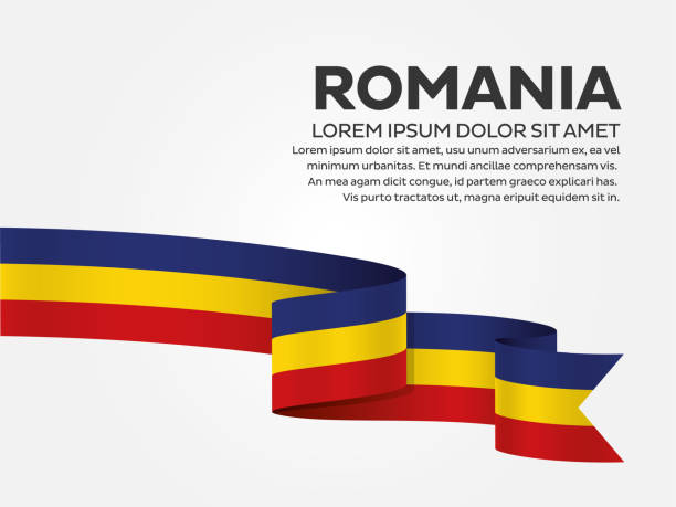 illustrazioni stock, clip art, cartoni animati e icone di tendenza di sfondo bandiera romania - romania romanian culture romanian flag flag