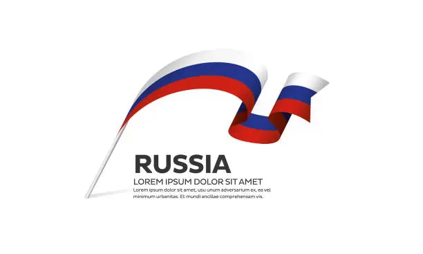Vector illustration of Russia flag background