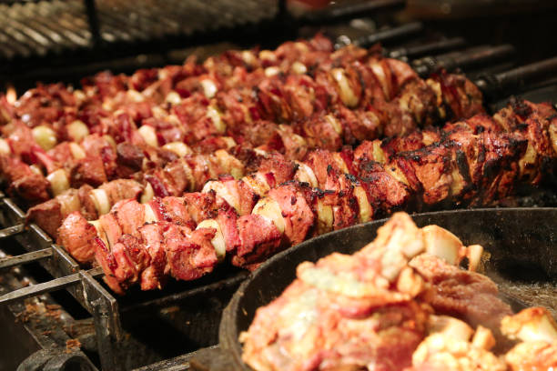istock Different types of meat are cooked on the grill 905308112