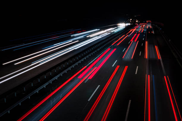 istock Traffic on highway - long exposure, motion blur 905312000