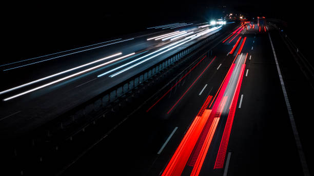 istock Traffic on highway - long exposure, motion blur 905312026