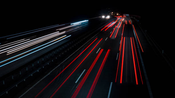 istock Traffic on highway - long exposure, motion blur 905312150