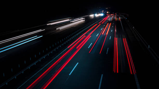 istock Traffic on highway - long exposure, motion blur 905312218