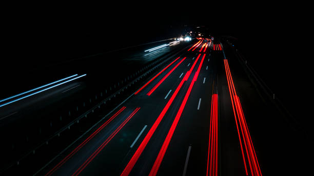 istock Traffic on highway - long exposure, motion blur 905312236