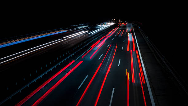 istock Traffic on highway - long exposure, motion blur 905312268