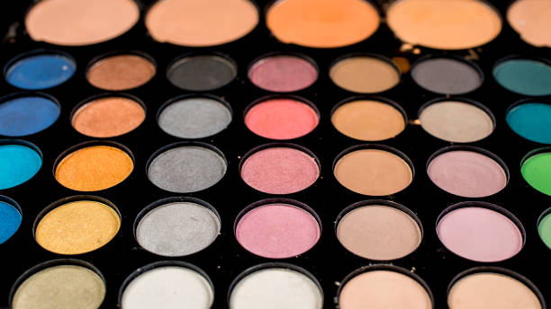 istock Palette of colorful eye shadow makeup 905314960