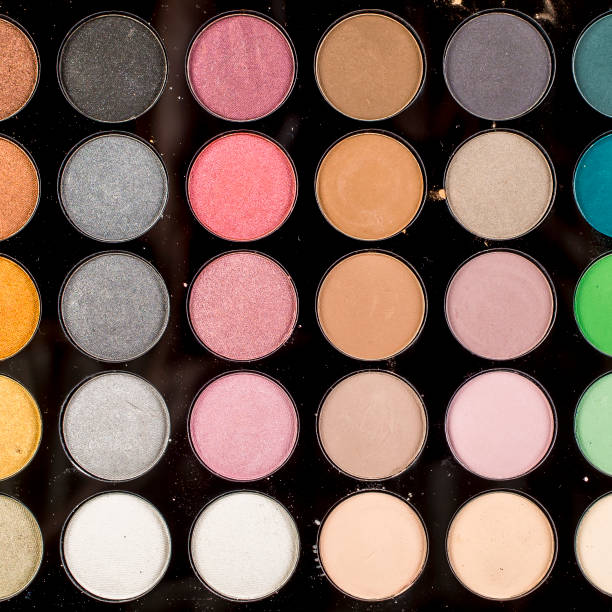 istock Palette of colorful eye shadow makeup 905315088