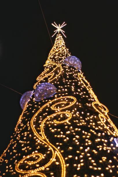 istock Christmas tree decoration in the street 905319628