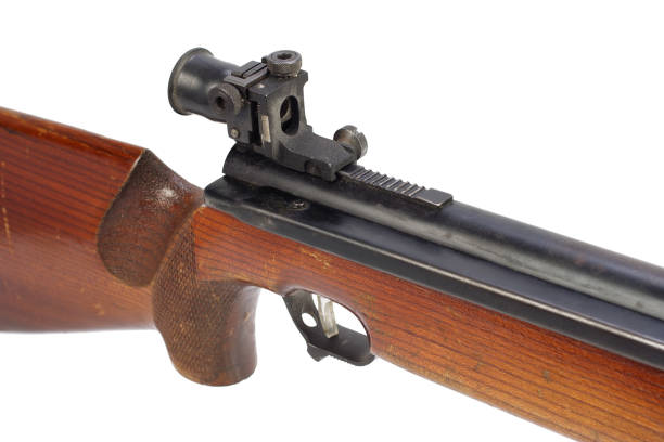 istock pneumatic air rifle isolated on white background 905325570