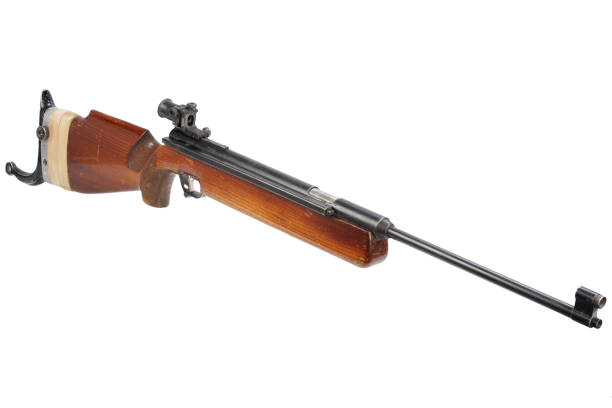 istock pneumatic air rifle isolated on white background 905325732