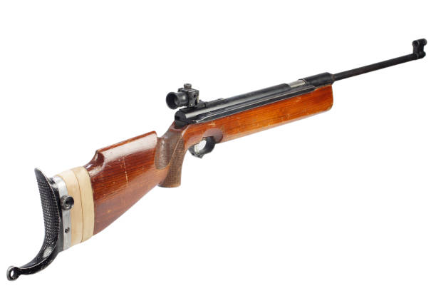istock pneumatic air rifle isolated on white background 905325760