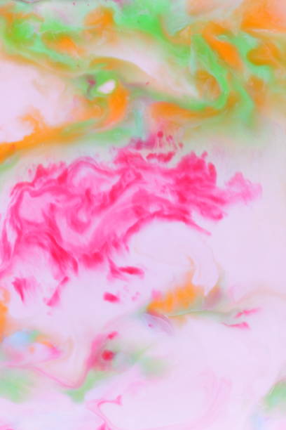 istock Multicolored abstract background on liquid, multicolored minimalistic background, pop art pattern, pastel texture for designer, background preparation, color divorce on milk, art 905326208