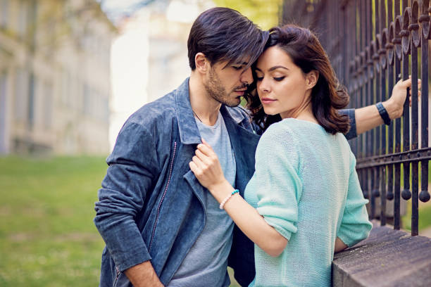 istock Happy, young couple is showing their love 905332786