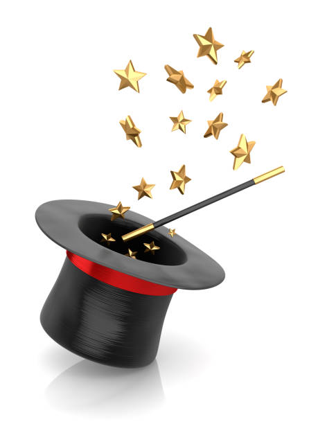 istock Magician Hat and Wand with Star 905335820