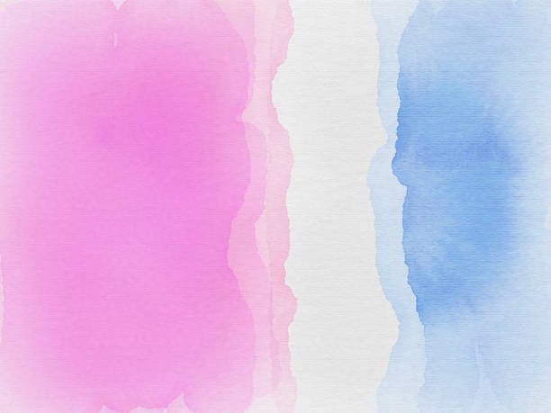istock Blue pink and and white watercolor waves 905336520