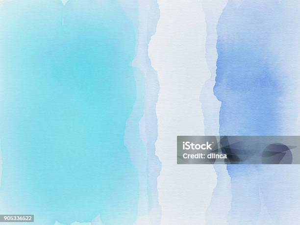 Photo libre de droit de Bleu Aqua Et Blancs De Vagues Aquarelles banque d'images et plus d'images libres de droit de Aquarelle - Aquarelle, Abstrait, Antiquités