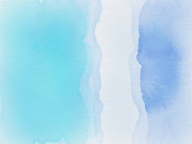 istock Blue aqua and white watercolor waves 905336522