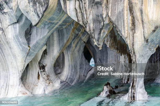 Marble Caves Of Lake General Carrera Chile Near Puerto Rio Tranquilo Stock Photo - Download Image Now