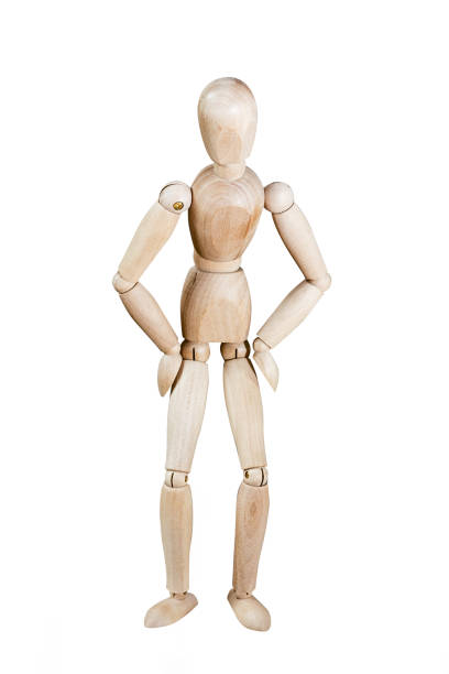 istock Wooden mannequin isolated on white background 905347762