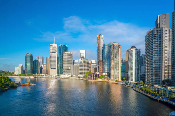 istock Brisbane city skyline and Brisbane river 905347906