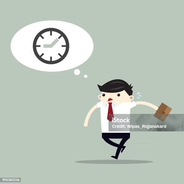 Businessman And Time Problem Problem At Work Concept Vector Stock ...
