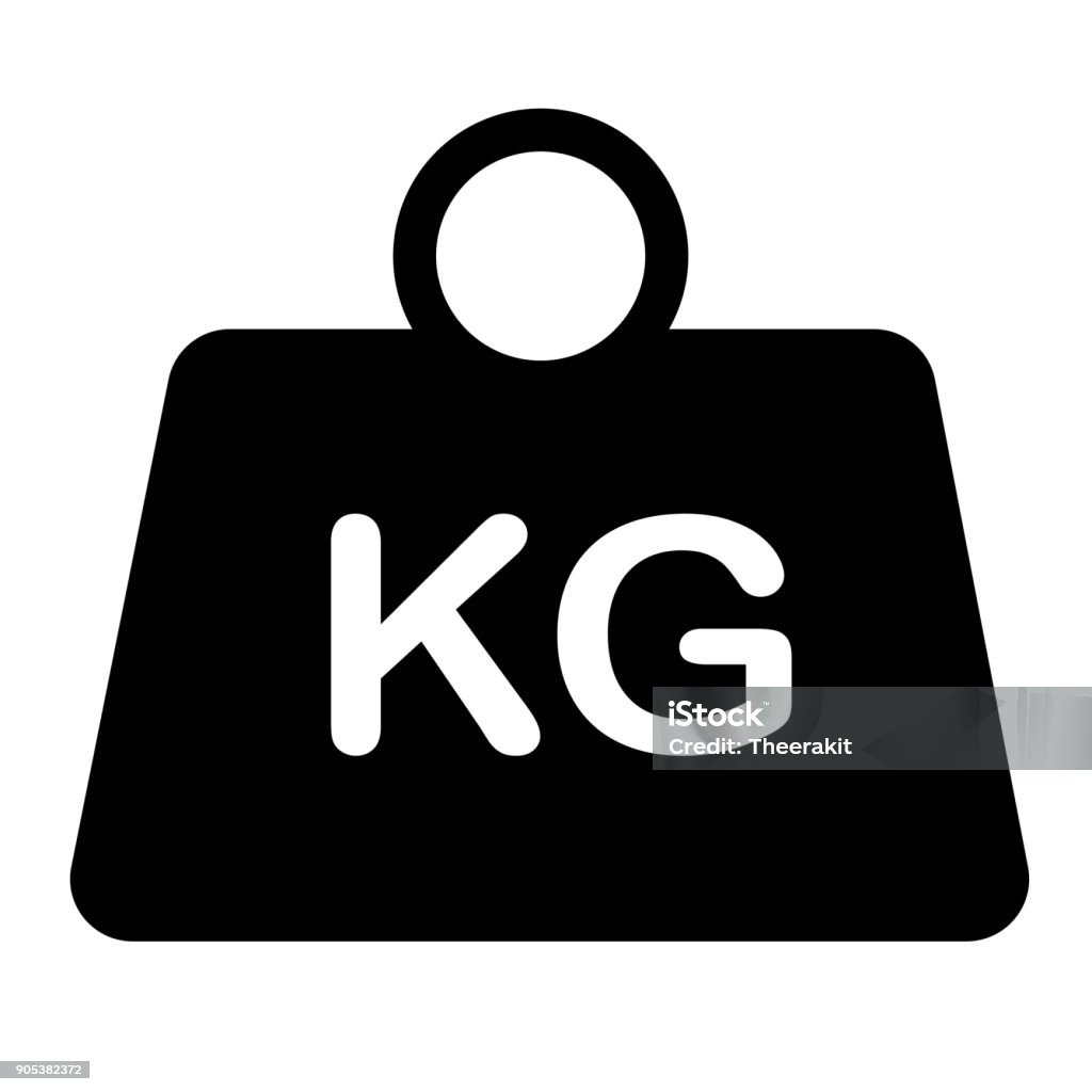 icône de poids sur fond blanc. plat style. symbole de poids. signe de kilogramme de poids. - clipart vectoriel de Icône libre de droits