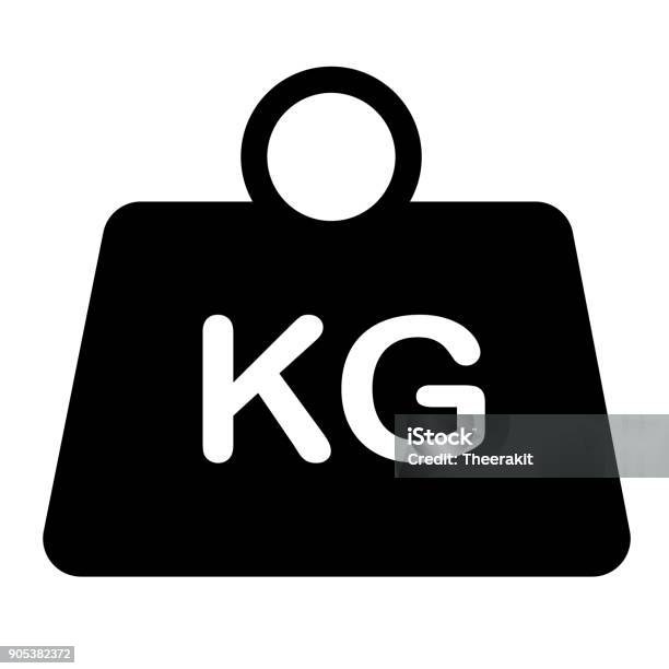 Weight Icon On White Background Flat Style Weight Symbol Weight Kilogram Sign Stock Illustration - Download Image Now