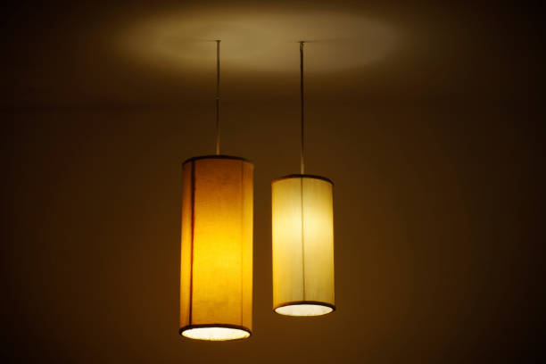 istock vintage lamp hanging ceiling in the room 905386650
