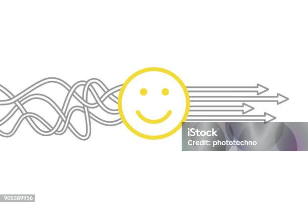 Happy Solution Concepts Stock Illustration - Download Image Now - Customer, Support, Mental Health