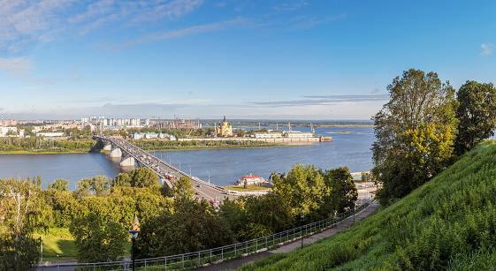 View of the city Nizhny Novgorod in the summer, Russia