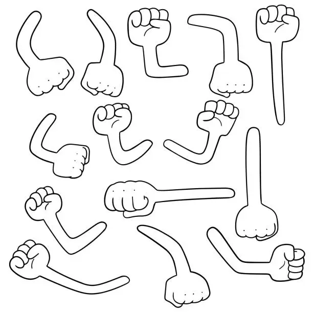 Vector illustration of cartoon arm