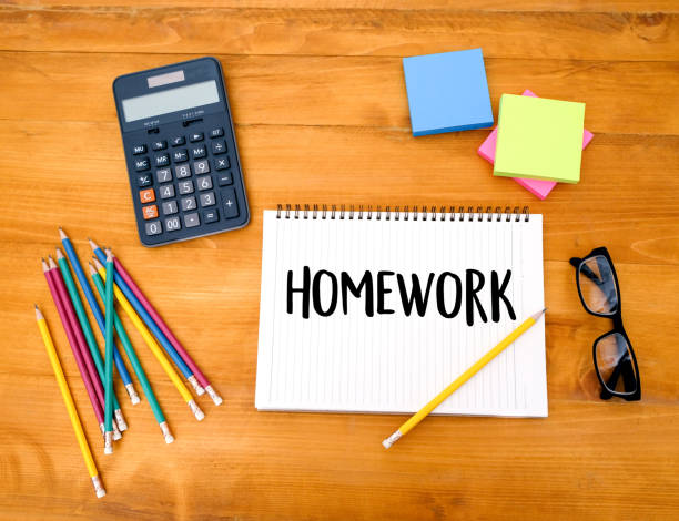 istock book top view Conceptual of homewor School notebook 905397756
