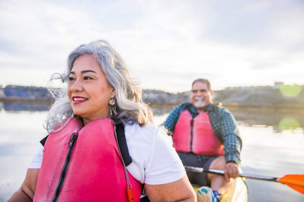 istock Senior Mexican Couple Kayaking 905400366