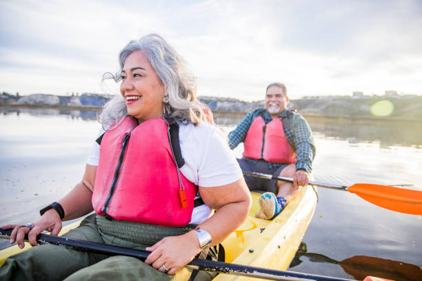 istock Senior Mexican Couple Kayaking 905400414