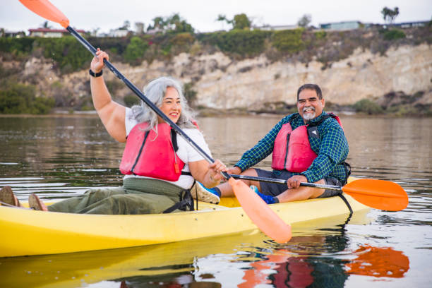 istock Senior Mexican Couple Kayaking 905400736