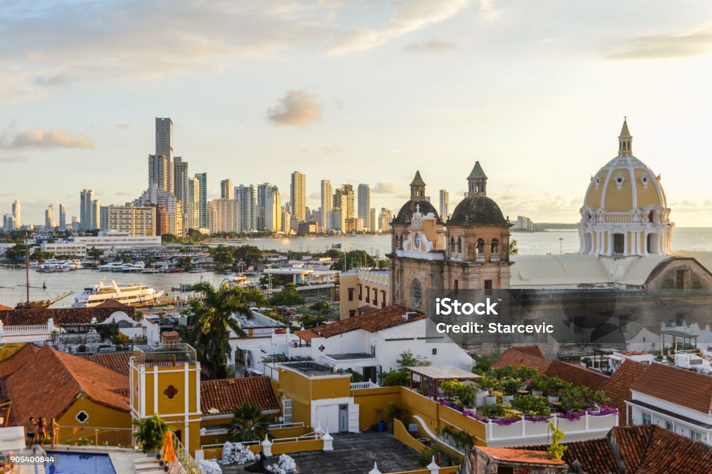 Sunset in Cartagena, Colombia Cartagena - Colombia Stock Photo